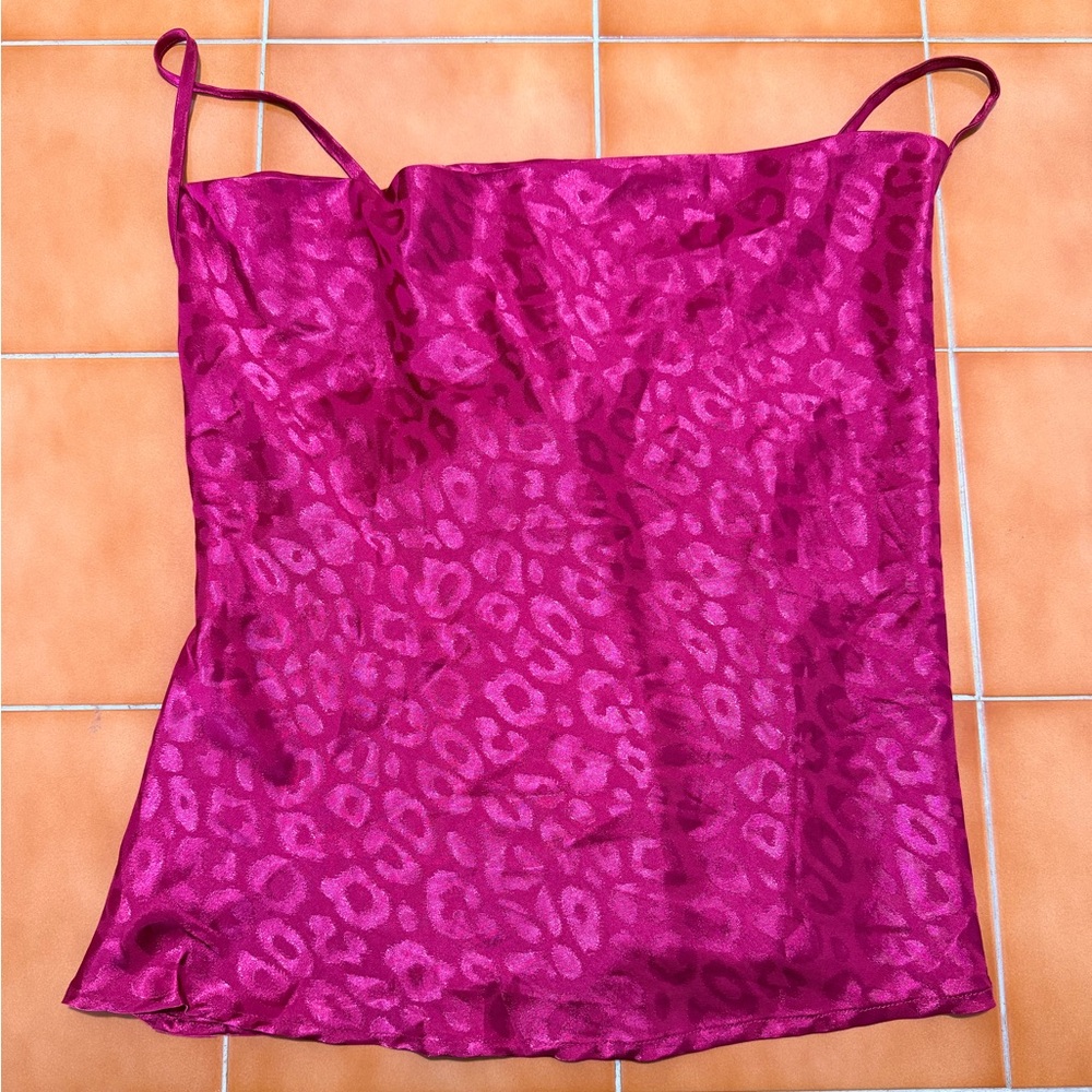 Satin Leopard Print Camisole